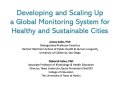 Thumbnail image for the Developing and Scaling Up a Global Monitoring System for Healthy and Sustainable Cities webinar