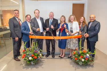 Photo of UTHealth Houston School of Public Health ribbon cutting event in Austin.