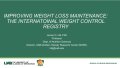 Thumbnail image for the Improving Weight Loss Maintenance: The International Weight Control Registry webinar
