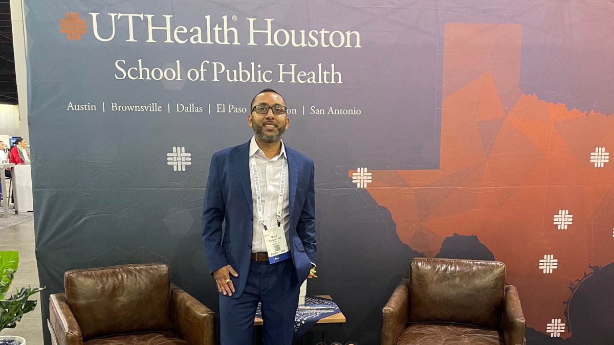 Ryan Ramphul, PhD, pictured at the Annual Public Health Association Expo.