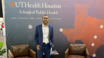 Ryan Ramphul, PhD, pictured at the Annual Public Health Association Expo.