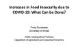 Thumbnail image for the Increases in Food Insecurity due to COVID-19: What Can be Done? webinar