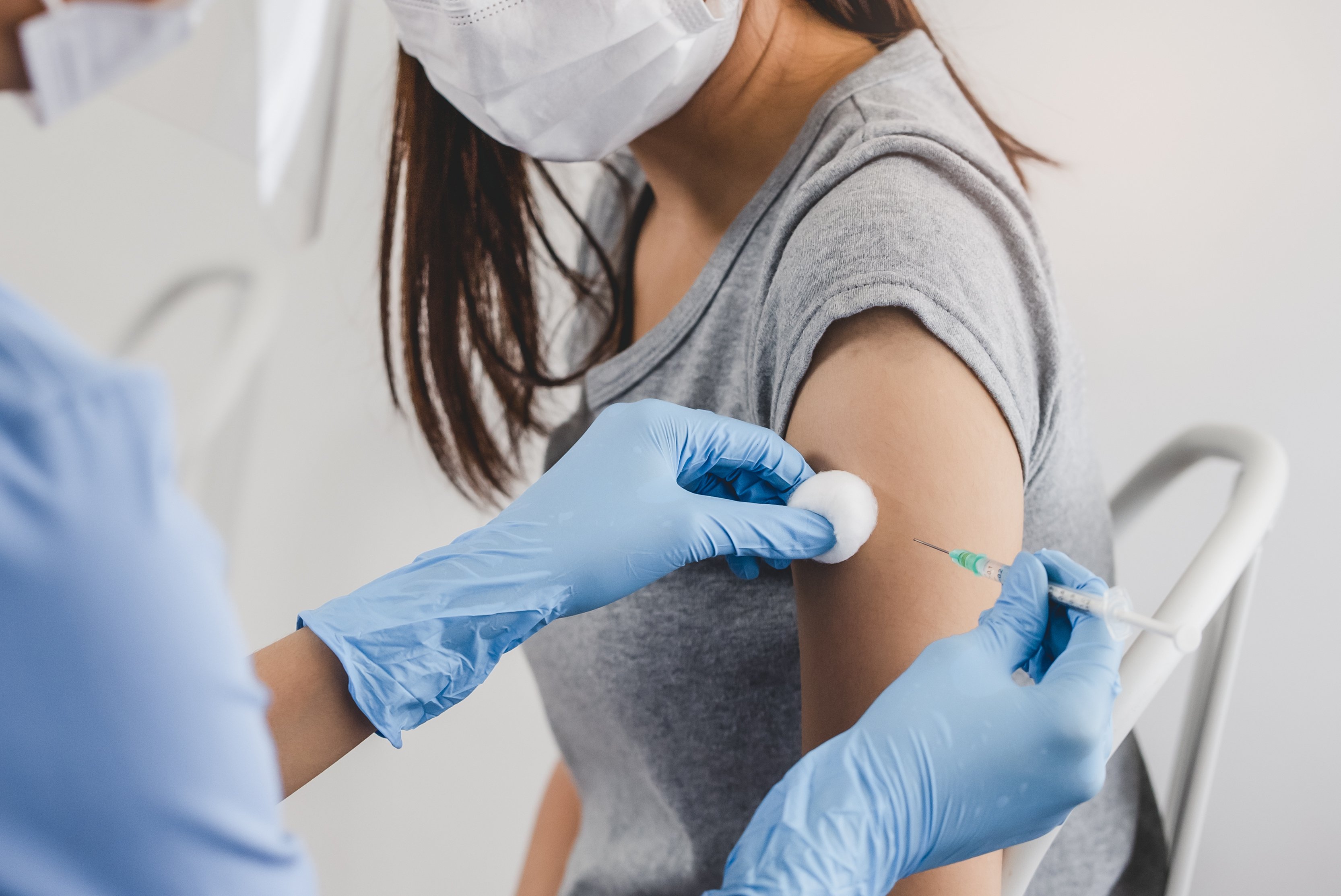 A vaccine being administered