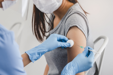 A vaccine being administered