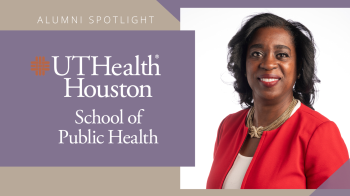 UTHealth Houston School of Public Health logo with text displaying 