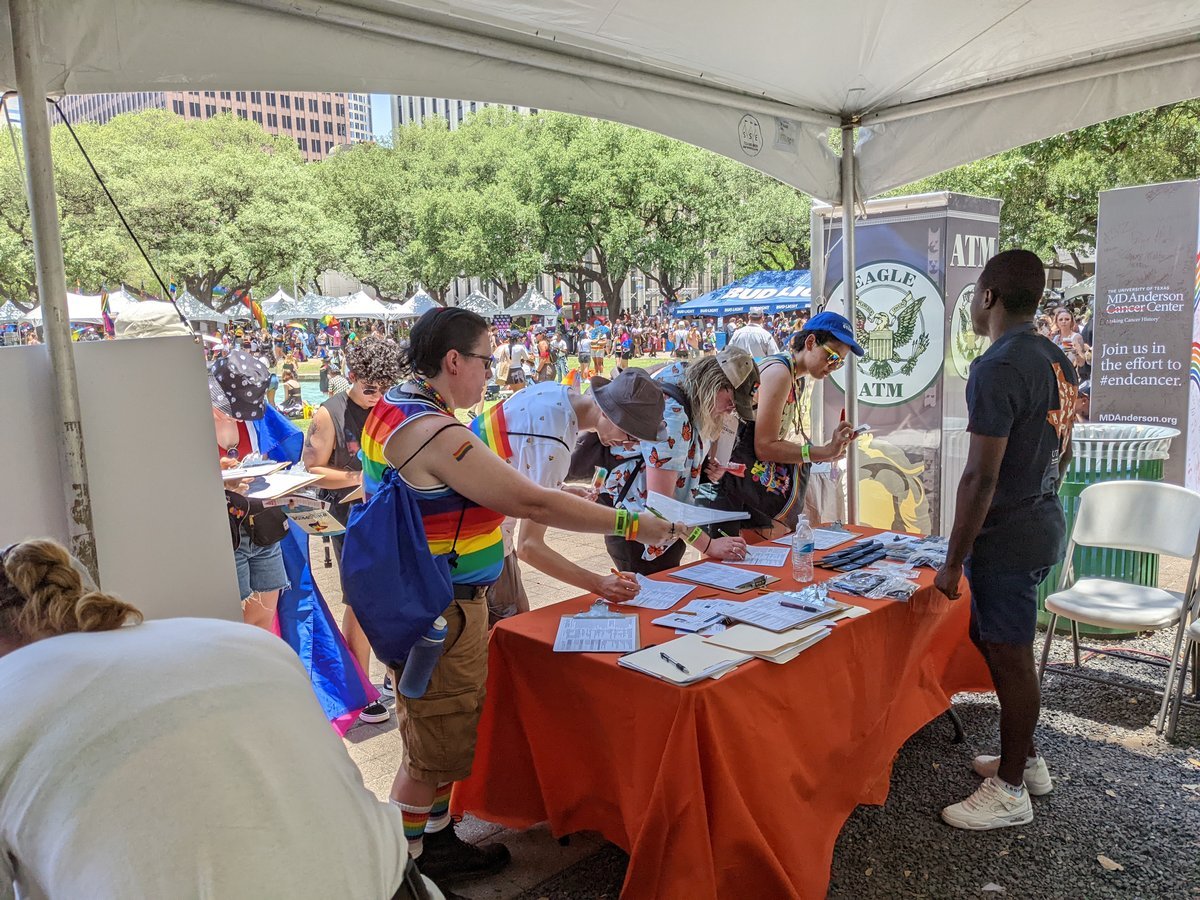 Tami-Maury's team survey's attendees at Houston Pride Festival