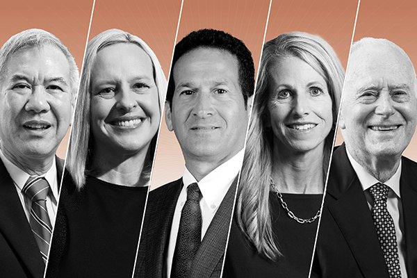 Recipients of the 2020 President's Scholar Awards are (from left to right): Eugene C. Toy, MD; Alanna C. Morrison, PhD; Andrew Casas; Joy M. Schmitz, PhD; and Ian J. Butler, MD. (Graphic by Andrea Rodriguez/UTHealth Houston)