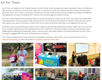 All for Them and Cervical Cancer Awareness Month