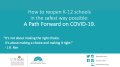 Thumbnail image for the How to Reopen K-12 Schools in the Safest Way Possible: A Path Forward for Education on COVID-19. webinar