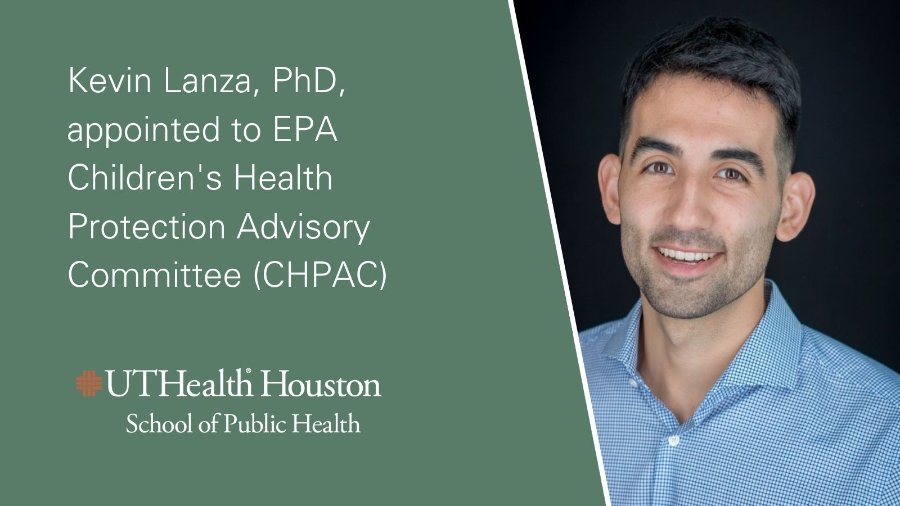 Kevin Lanza, PhD, appointed to EPA Children's Health Protection Advisory Committee