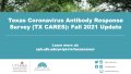 Thumbnail image for the Texas Coronavirus Antibody Response Survey: Fall 2021 Update webinar
