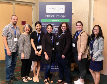 Part of the All for Them team attends the 2023 CPRIT conference in Galveston.