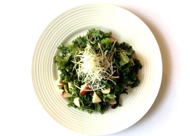 Kale Apple Salad with Lemon Tahini