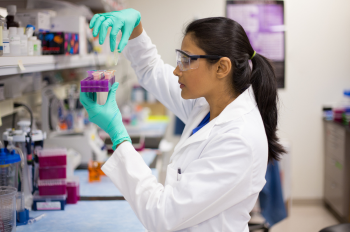 female scientist in the lab