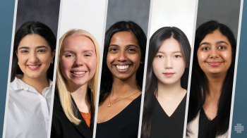 Graphic with the five new fellows selected for 2025 CPRIT grant.