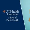 graphic of School of public health logo with cut out of human head growing and receiving comfort