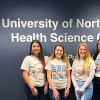 From left, All for Them team members Sandra Falcon, graduate research assistant, Ana Arizpe, research coordinator, Linda Wolff, graduate research assistant, and Erika Thompson, co-investigator and team lead, serve the Fort Worth and Crowley communities.