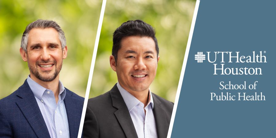 Alexander Testa, PhD, assistant professor, and Jack Tsai, PhD, professor and regional dean for UTHealth Houston School of Public Health