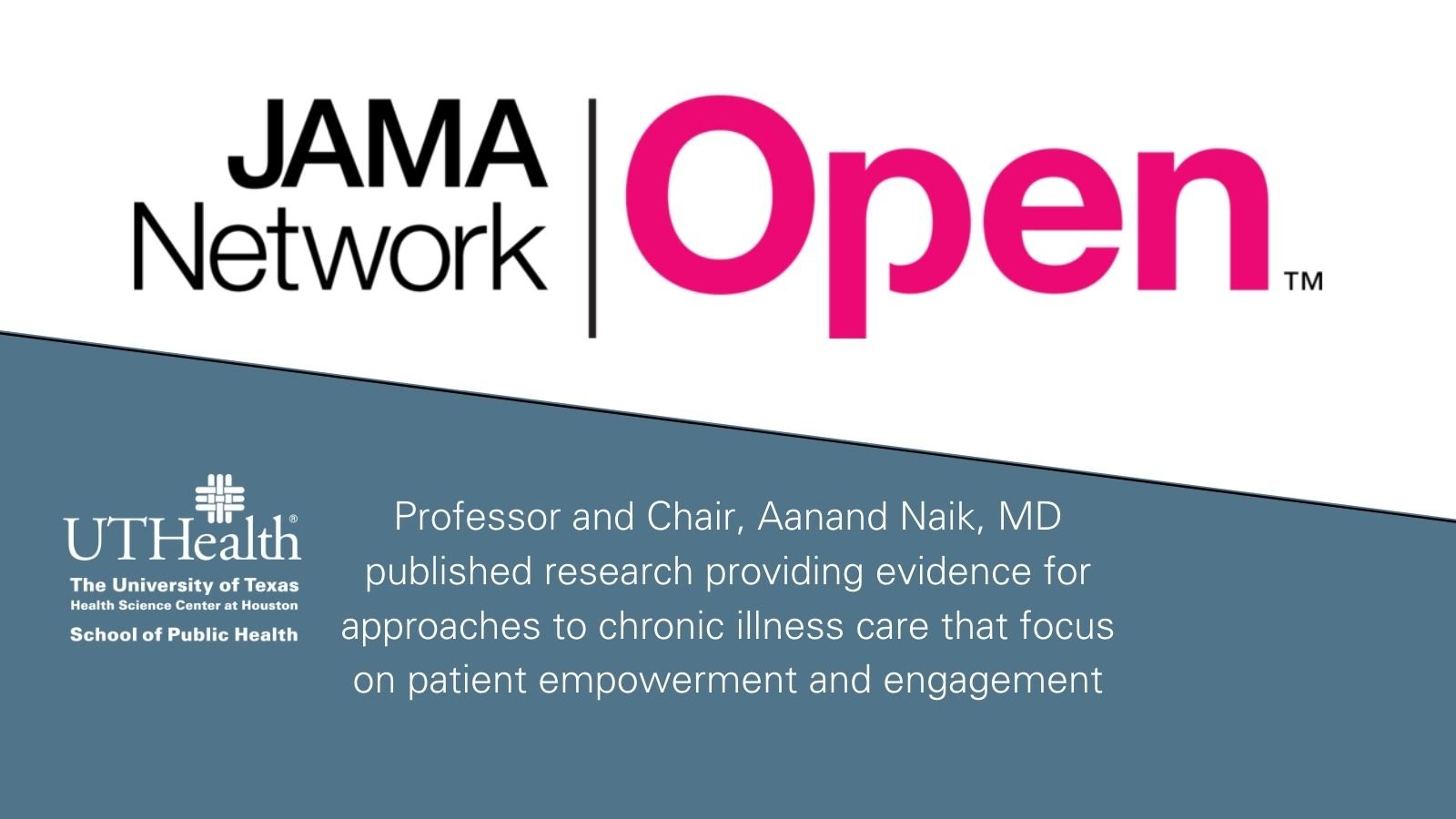 Naik leads as senior author for work published in JAMA Network Open on, 