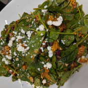 Need more fiber in your diet? Try Smoky Apple Cider, Squash and Spinach Salad