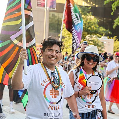 UTHealth Houston shows its pride at Houston's 2022 Pride Parade on Saturday, June 25, in Downtown Houston. (Photo by UTHealth Houston)