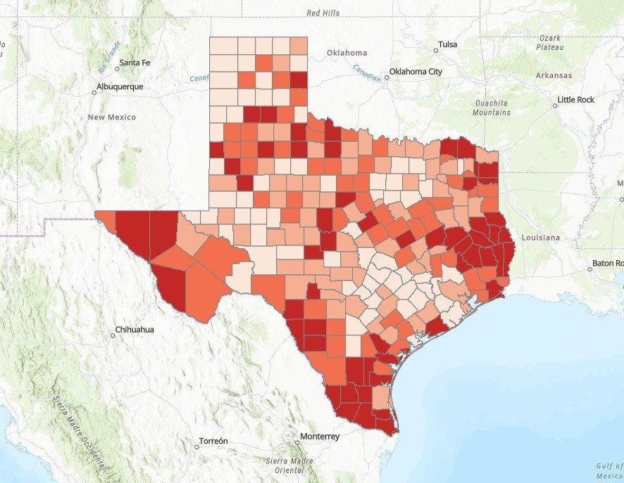 Texas Heat Map