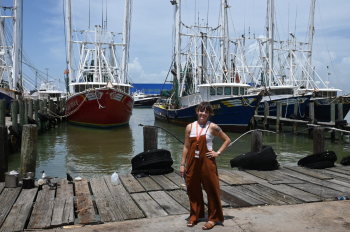 Shannon Guillot-Wright, PhD, at UTHealth Houston School of Health, is the author of a new paper revealing why Texas shrimpers have worse health outcomes. (Photo by UTHealth Houston)