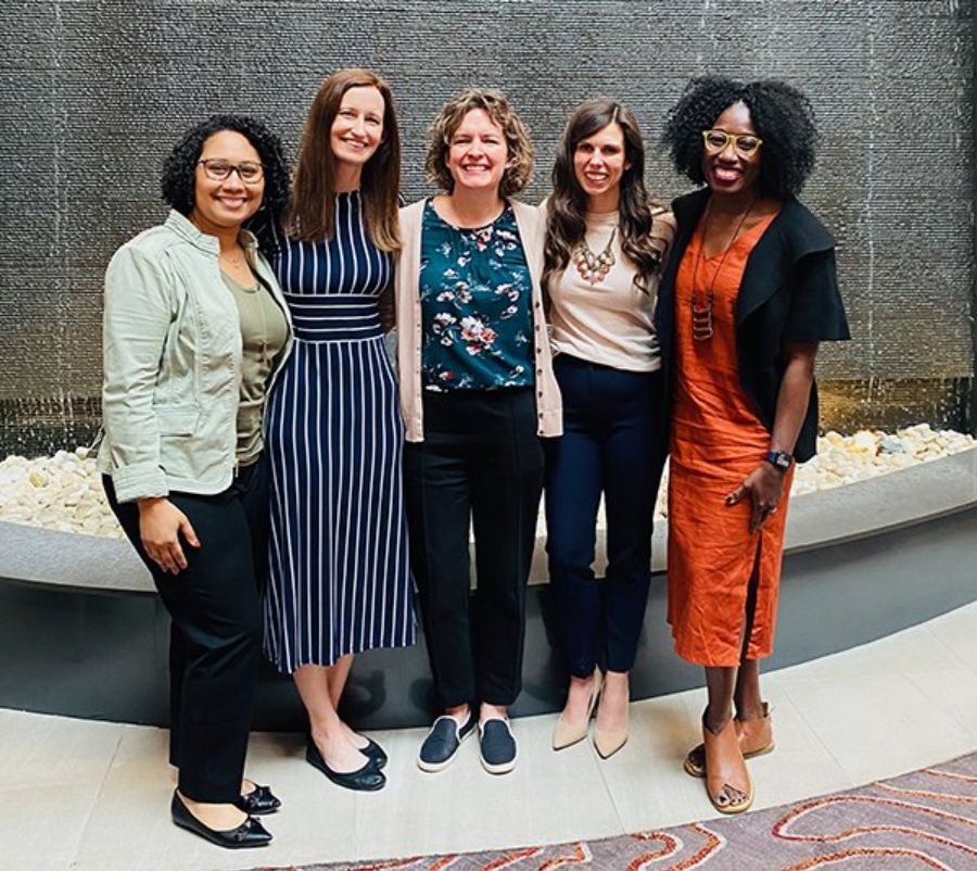 From left to right: Sharice Preston, PhD; Andrea Betts, PhD, MPH; Aubree Shay, PhD, MSW; Caitlin Murphy, PhD, MPH; and Marlyn Allicock, PhD, MPH, from the UTHealth School of Public Health, collaborated on the research. (Photo courtesy of Caitlin Murphy)