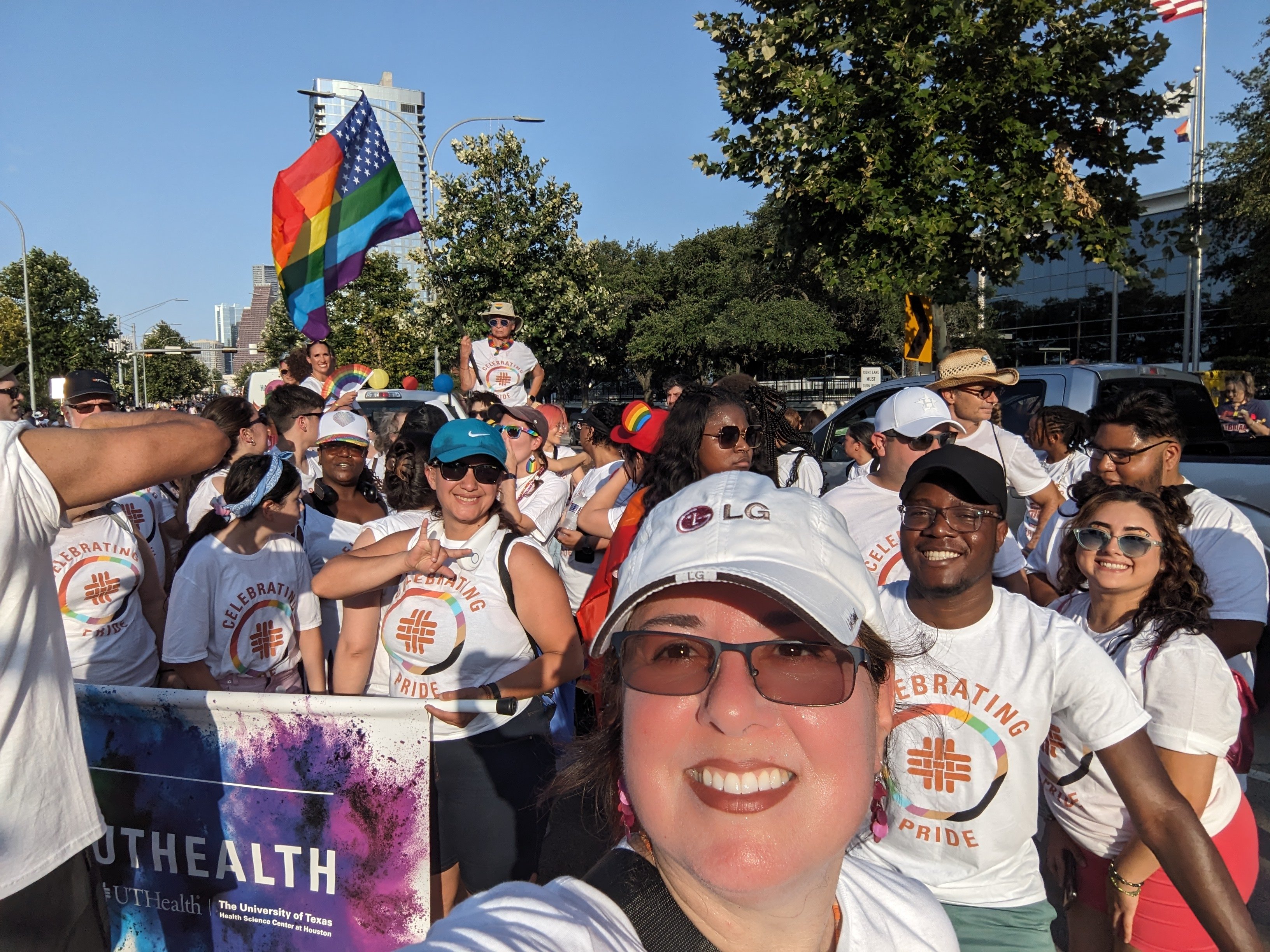 Dr. Tami-Maury with a group of Pride festival participants.