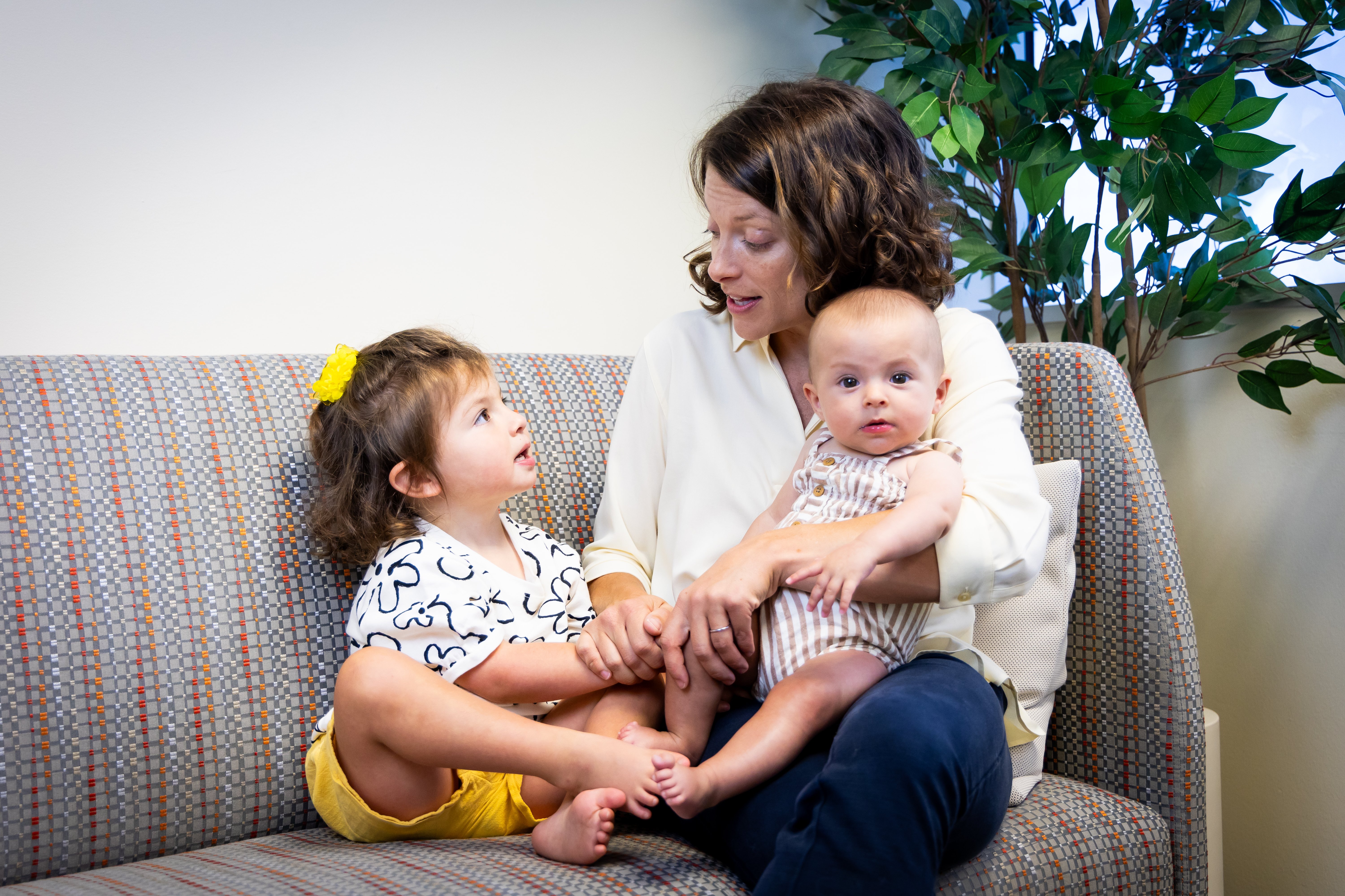 Shayanne Martin, a doctoral student at UTHealth School of Public Health in San Antonio, with her daughters, Cora, left, and Willow.