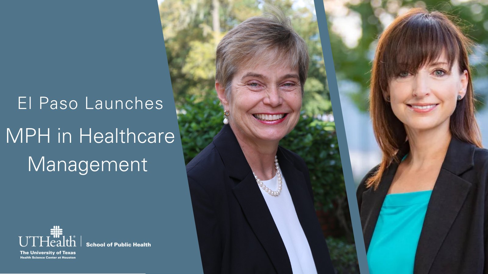 Dr. Gretchen GemeinhardtProgram Director of the MPH in Healthcare Management, Gretchen Gemeinhardt, PhD (left) and UTHealth School of Public Health El Paso Campus Dean Kristina Mena, PhD (right)