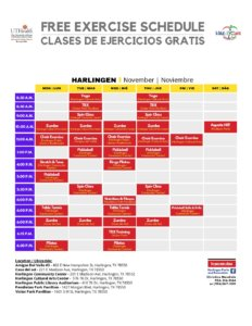 Free Exercise Schedule - Harlingen