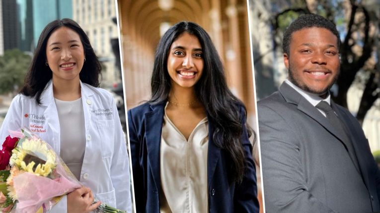 Mary Chen; Meghana Nadella; and Alonzo Needum pictured left to right.