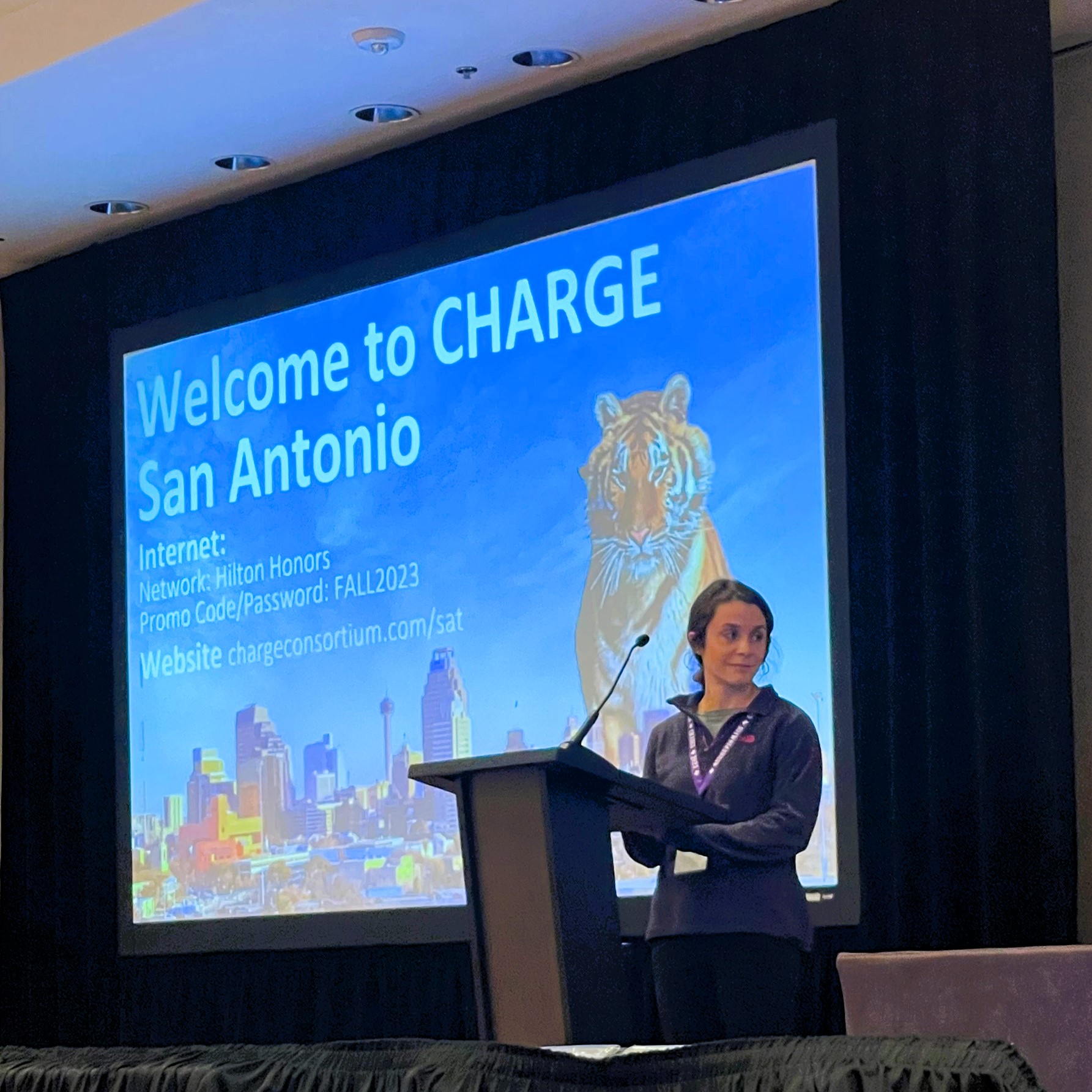     Epidemiology doctoral student Taryn Alkis, MPH presenting at the CHARGE Conference 2023. 
