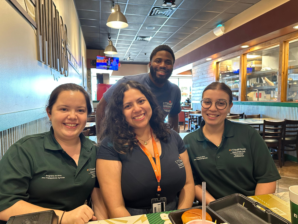 Zavala, far right, with other staff and graduate research assistants working on a grant with Anabel Rodriguez, PhD.