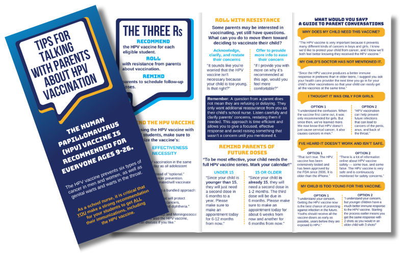 Snapshot of tips for talking with parents