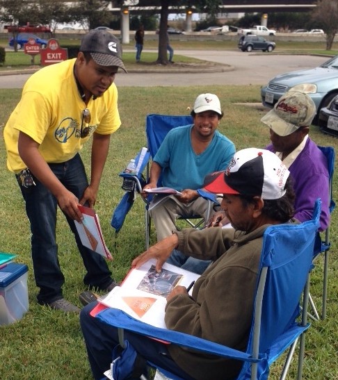 Latino Day Laborers in the field