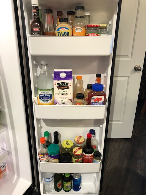 organized fridge door