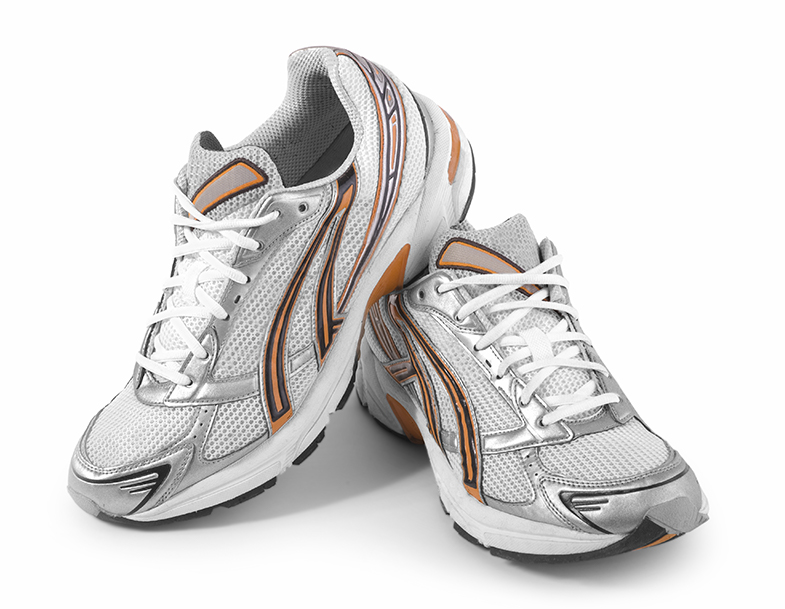 Running Shoes on a white background